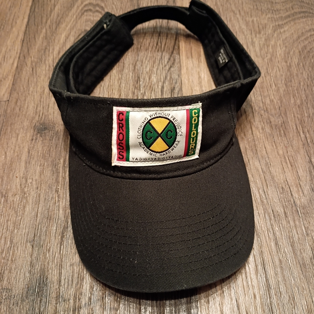 Vintage 90's Cross Colours Black Visor Hat